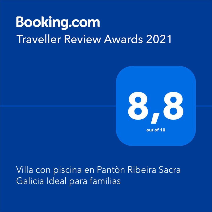 Villa Con Piscina En Panton Ribeira Sacra Galicia Ideal Para Familias Kültér fotó