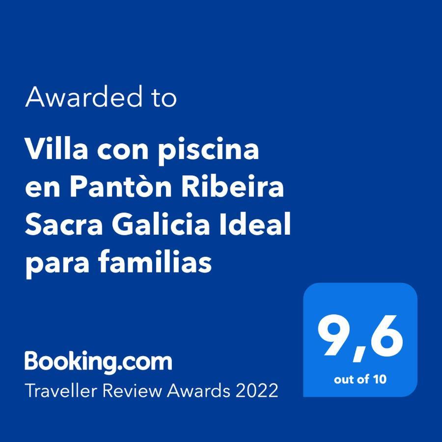 Villa Con Piscina En Panton Ribeira Sacra Galicia Ideal Para Familias Kültér fotó